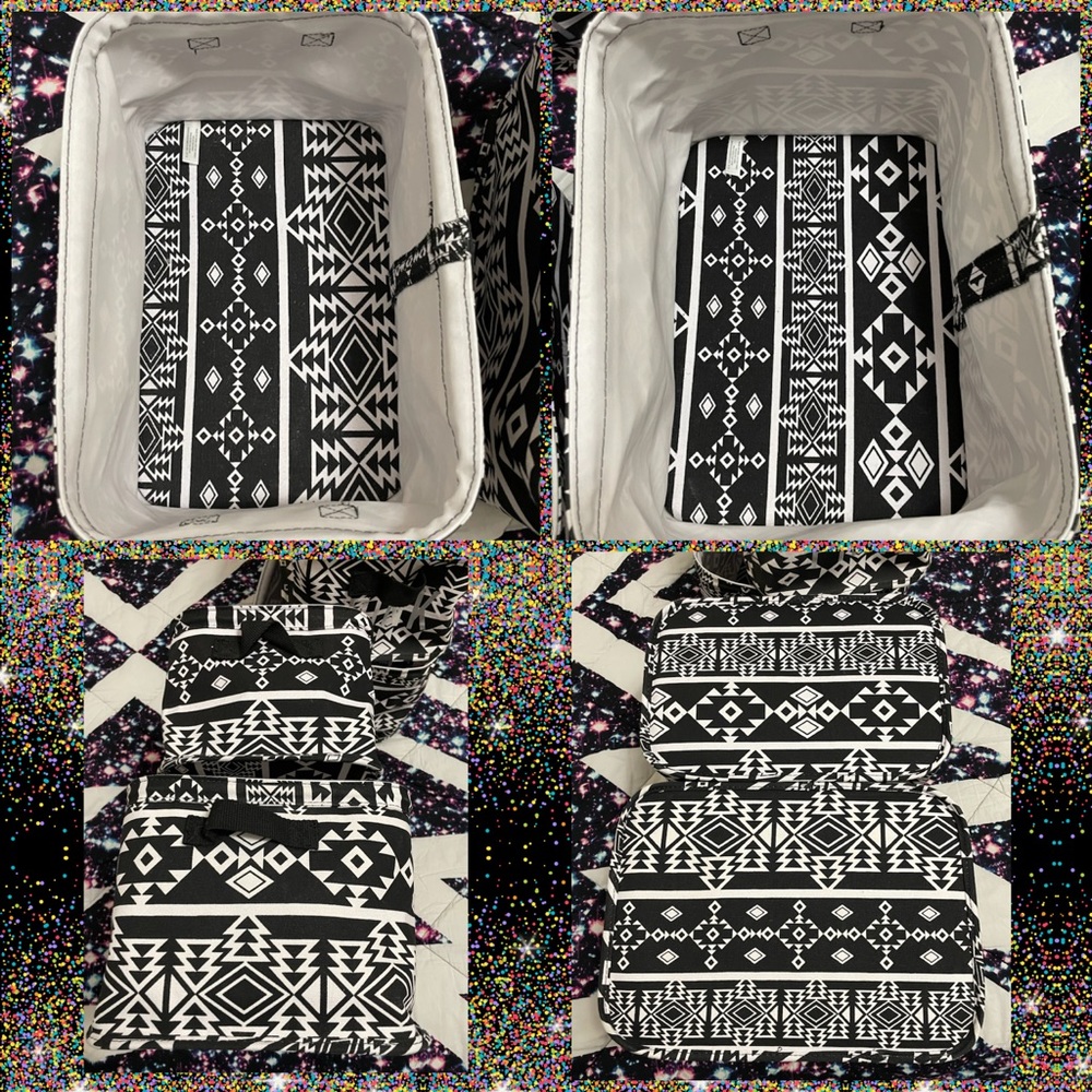 Victoria’s Secret PINK Galaxy full/queen comforter sheet set Aztec bins duffel++ - Picture 10 of 13